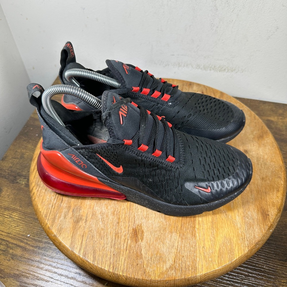 Nike Air Max 270 Black University Red DC1996-001 Womens 8.5 Youth 7Y Sneakers